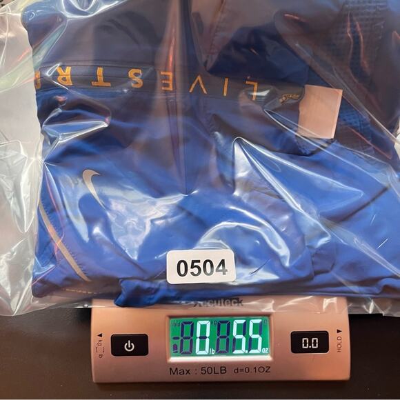 Livestrong Nike Cycling Jacket Windbreaker Women Large Blue 1/4 Zip Vented Bike - Picture 12 of 13